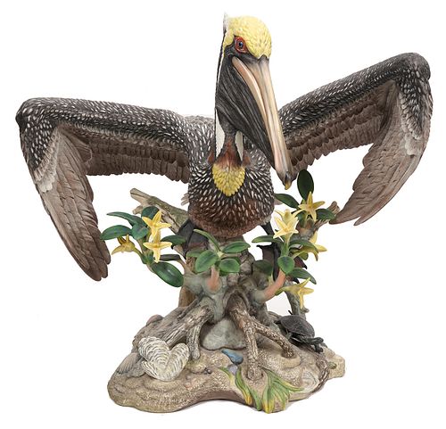Boehm Brown Porcelain 'Pelican with Mangrove'