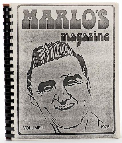 Marlo, Edward. Marlo's Magazine Vol. 1. Chicago, 1976. Comb-bound pictorial wraps. Illustrated. 4to. Number 291 from the publisher's limited first edi