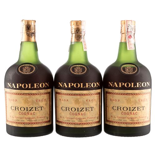 Croizet. V.S.O.P. Napoleón. Cognac. France. Piezas: 3.
