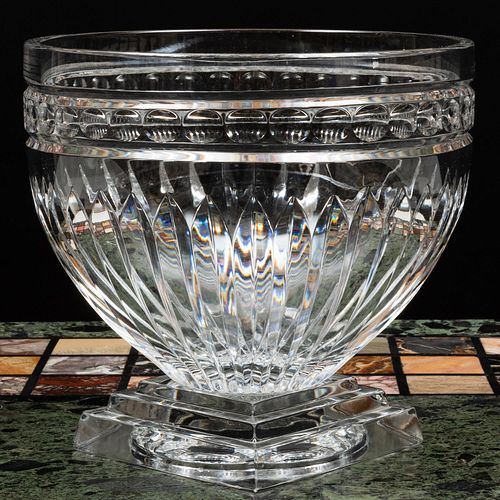 Large Cut Glass Footed Bowl