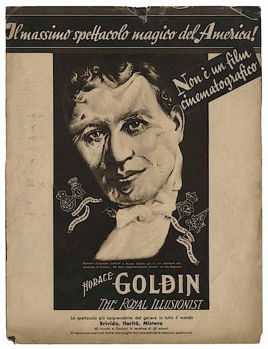 Goldin, Horace. Italian Souvenir Book, and Instantaneous Photo Novelty. Circa 1930s. Including an eight page brochure, illustrated with drawings of Go