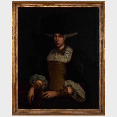 Northern European School: Portrait of a Lady in a Hat