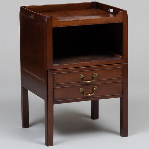 George III Style Mahogany Bedside Pot Cabinet