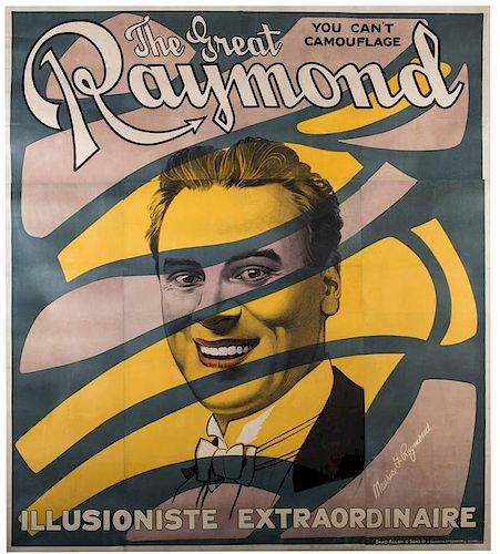 Raymond, Maurice (Morris Raymond Saunders). You Can't Camouflage The Great Raymond. Illusioniste Extraordinaire. London: David Allen & Sons, ca. 1910.