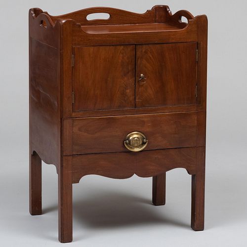 George III Mahogany Bedside Pot Cabinet