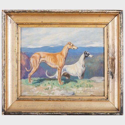 M.S. Johnson: Two Greyhounds