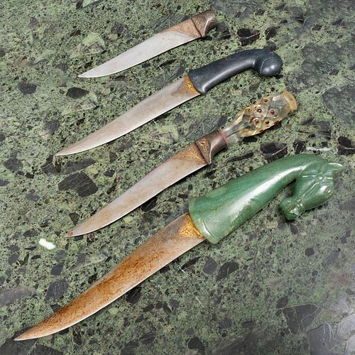 Group of Four Mughal Style Daggers