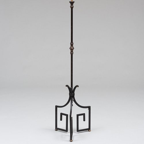 Wrought Iron, Metal and Brass Standing Lamp