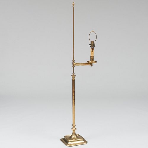 Brass Retractable Standing Lamp
