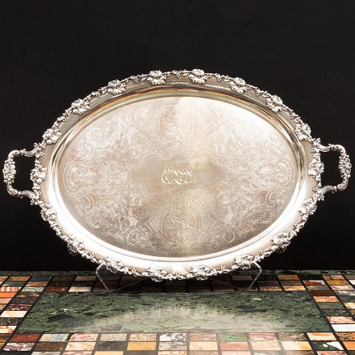 Silver Plate Two Handle Tray