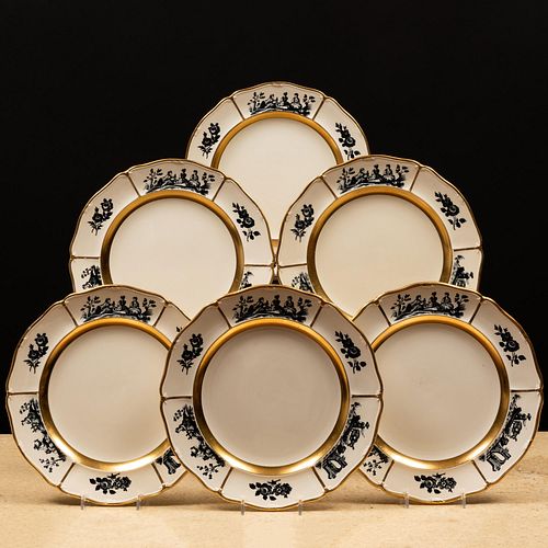 Set of Ten Wedgwood Transfer Printed Dinner Plates in 'Personages' Pattern