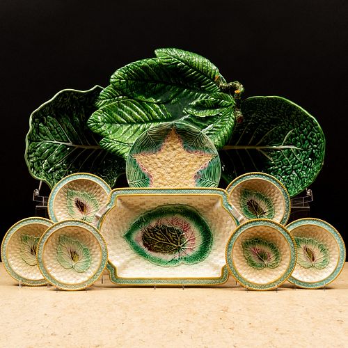 Group of Majolica Table Wares