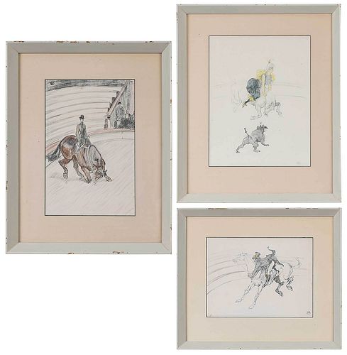 Three Prints After Toulouse Lautrec