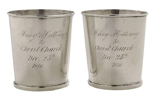 Two New York Coin Silver Mint Julep