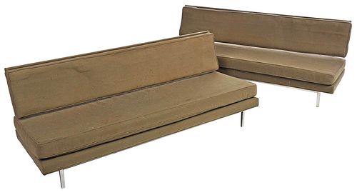 Pair of Convertible Knoll Sofa Daybeds