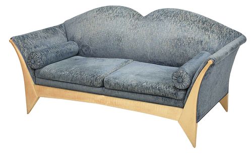 John Dunnigan Settee in Bleached Curly Maple