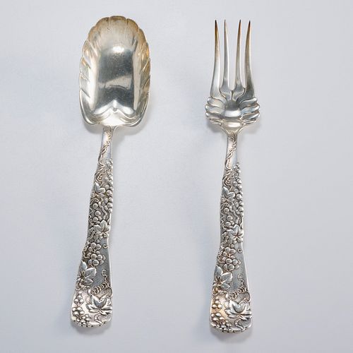 (2) Tiffany & Co 'Vine' sterling serving utensils