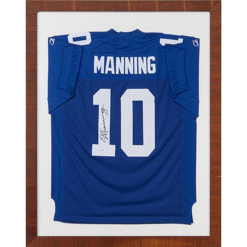 Eli Manning, signed & framed jersey