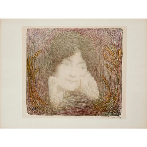 Edmond Aman Jean, signed lithograph on Chine colle