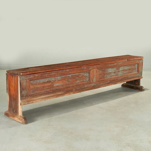 American Primitive meeting hall bench