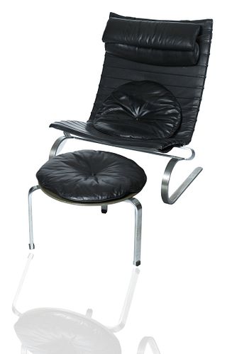 A Leather Poul Kjaerholm PK 20/ PK20 Lounge Chair