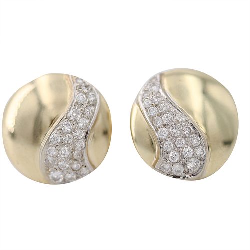 1.20 cts Diamonds 14k Gold Earrings