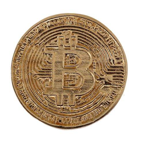 18k gold "Bitcoin" Coin