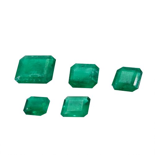 6.55 Ctw Natural Emeralds