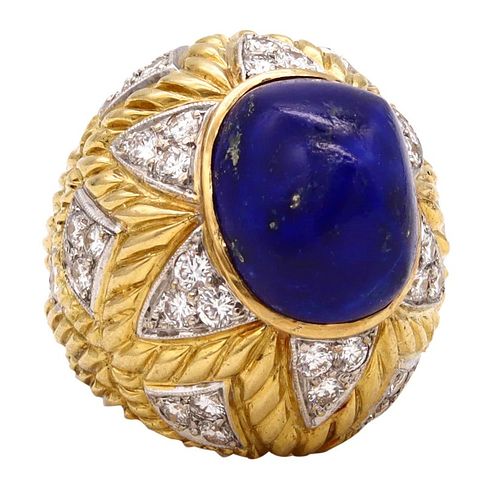 Farrad Italy Ring in 18k with 19.53 cts in Diamonds and Lapis