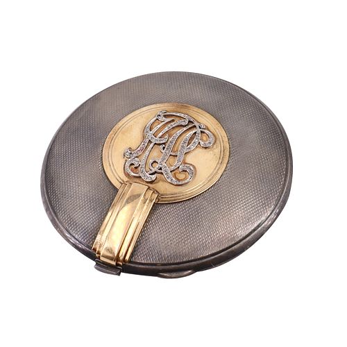 Sterling silver and 14k Gold Vanity Case