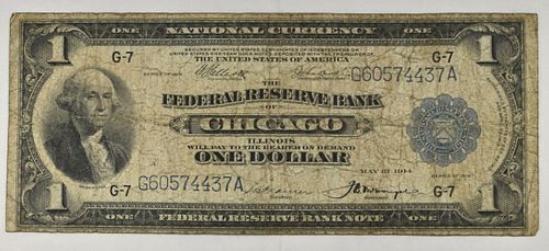 1918 $1 FEDERAL RESERVE BANK OF CHICAGO