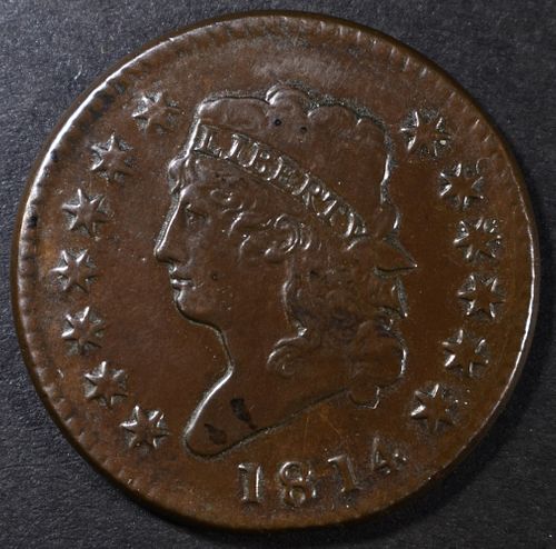 1814 LARGE CENT  XF