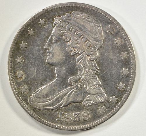 1838 BUST HALF DOLLAR CH AU