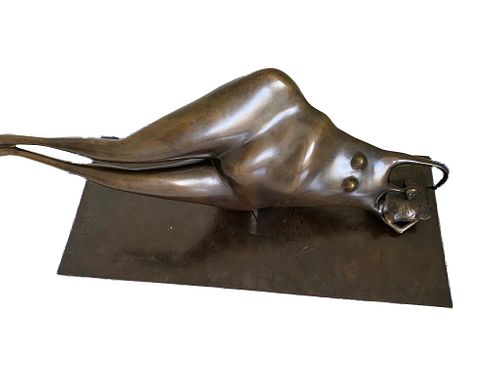 Abigail Varela (Venezuela, b. 1948) Levitando en Sueno, 1991, bronze with brown patina, edition 5/6