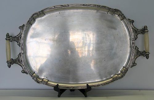 STERLING. Large Sterling Serving Tray.