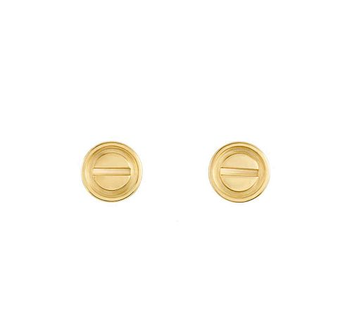 Cartier 18k Yellow Gold Love Stud Earrings