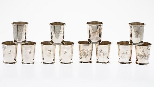 12 Fisher Sterling Silver Mint Julep Cups