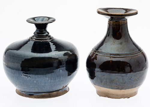 Two Asian Glazed Vases