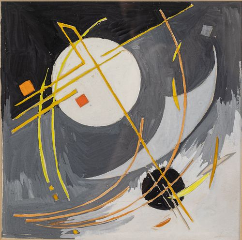 Helen Kendall (1892-1970), Orange Square, Gouache
