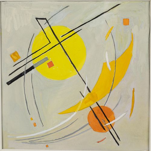 Helen Kendall (1892-1970), Yellow Square, Gouache