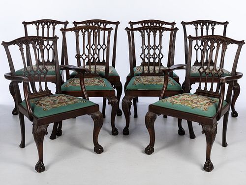 Set of 8 George III Style Mahogany Dining Chairs