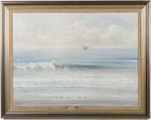 Jim Palmer (b. 1941), Beachfront Seascape, O/C