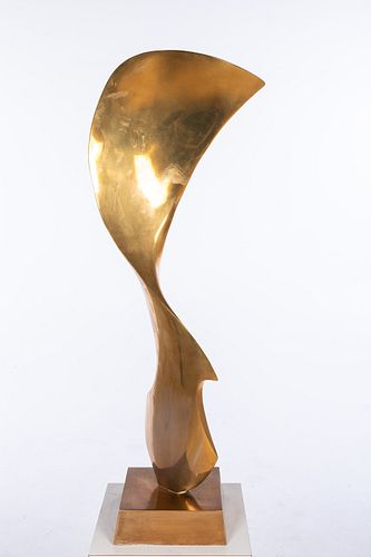Leonardo Nierman (b. 1932), Abstract Brass Sculpture