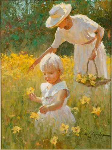 Joe Bowler (NY/SC, 1928-2017), Daffodils, O/C