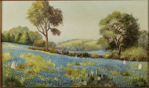 Francis Cloonan (TX, 1865-1950), Blue Bonnets, O/C