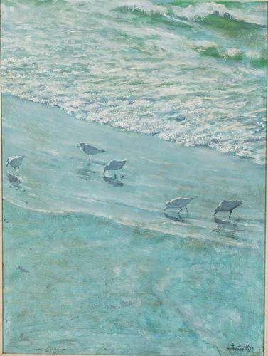 Thornton Utz (1914-1999), Sea Birds, O/B, 1990
