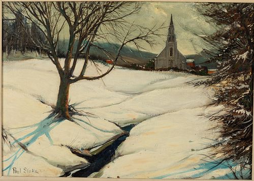 Paul C. Stahr (NY, 1883-1953), Snowy Landscape, O/B