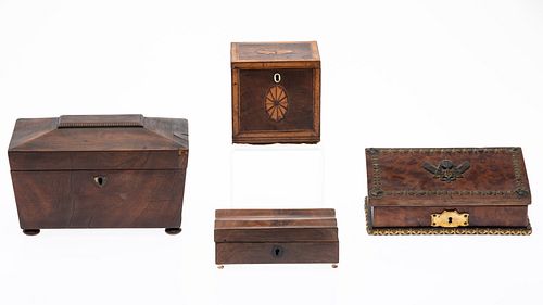 Group of 4 English Boxes, 18th/19th C
