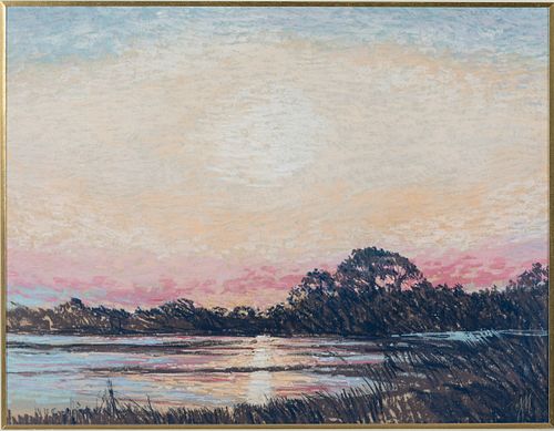 John Nelson, Marsh Landscape, Pastel