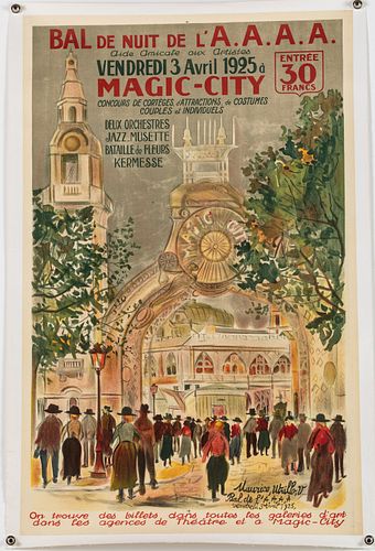 Maurice Utrillo, Vintage French Magic City Poster